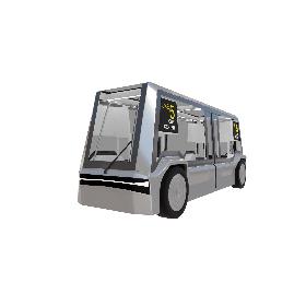 3D Sci-Fi Self Driving Bus PBR